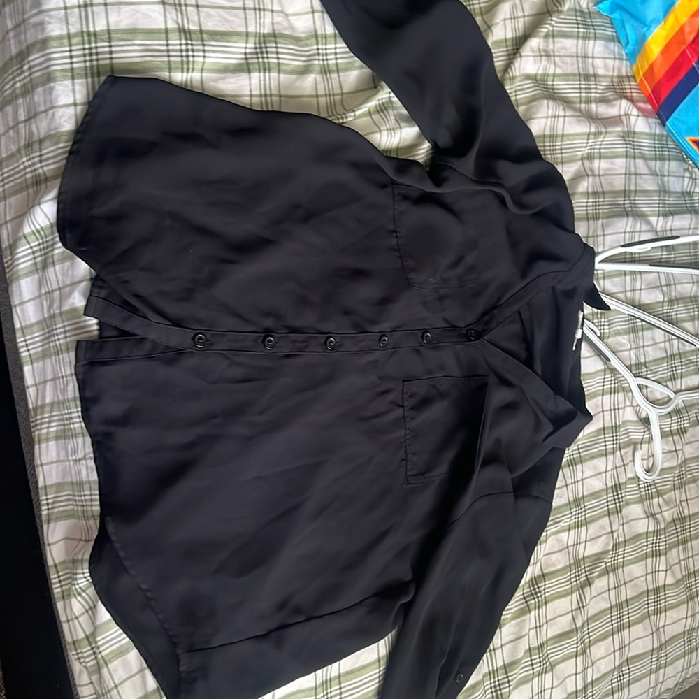 Black button up blouse